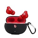 Claiol Silicone Case for Beats Studio Buds 2021/2023, Premium Shockproof Silicone New Beats Studio Buds Case Cover with Keychain. (Black)