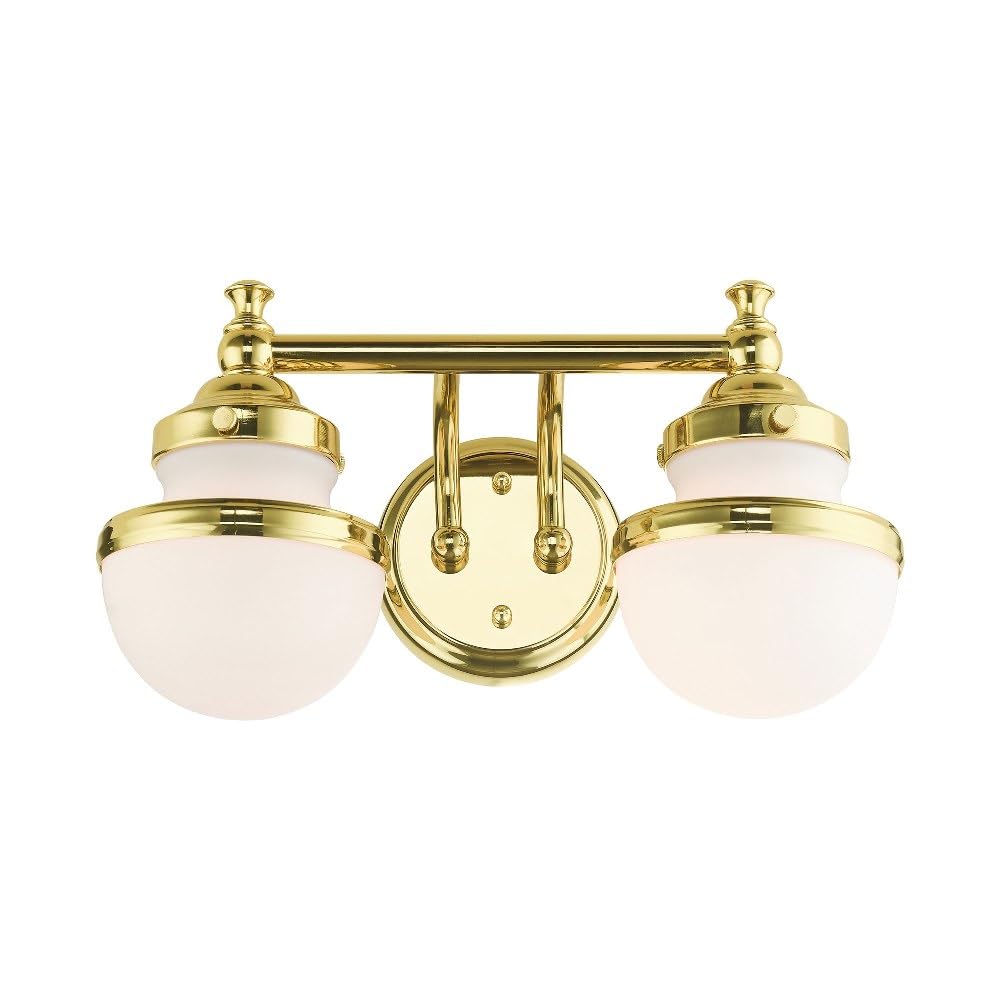 Livex Lighting 2 Light Polished Brass Bath Vanity Vanity Sconce