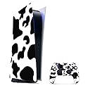 MightySkins Gaming Skin for PS5 / PlayStation 5 Digital Edition Bundle - Cow Print | Protective Viny wrap | Easy to Apply and Change Style | Made in