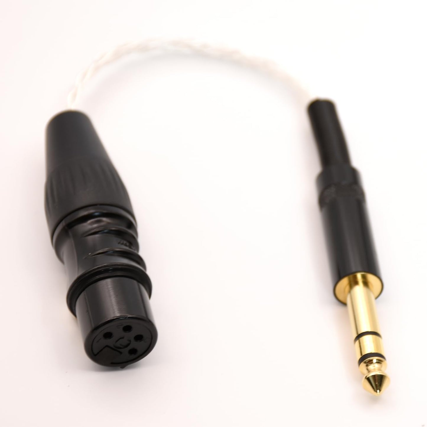 GAGACOCC 8 Cores Braid Pcocc Silver Plated 1/4 Male 6.35MM XLR 4 Pin Female Balanced Audio Cable