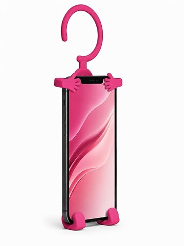 Flexible Phone Holder Stand for Desk, Bed, Travel & Car, Bendable Silicone Hanging Phone Mount Compatible with iPhone & Samsung, Hands Free Universal