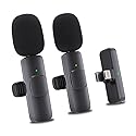 wedaniya Wireless Lavalier Mic with Case? Mini Microphone for Anchor Trainer iPhone Android Camera Complete 2 in 1 Kit Ready to Use Noise Cancelling