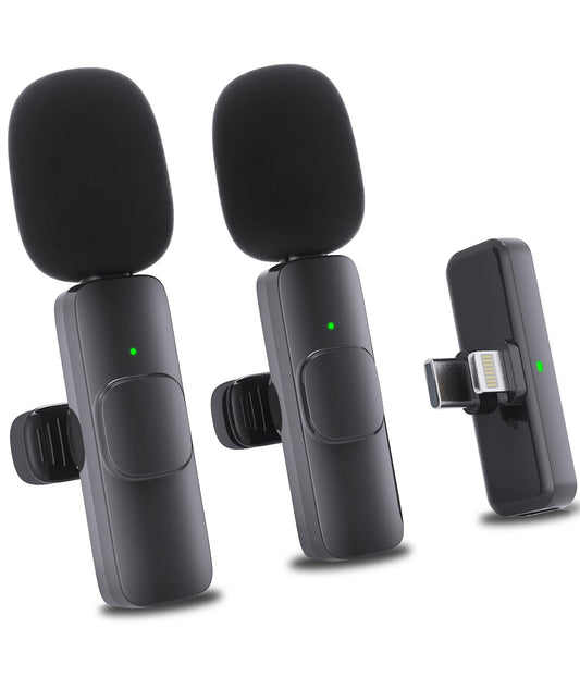 wedaniya Wireless Lavalier Mic with Case? Mini Microphone for Anchor Trainer iPhone Android Camera Complete 2 in 1 Kit Ready to Use Noise Cancelling