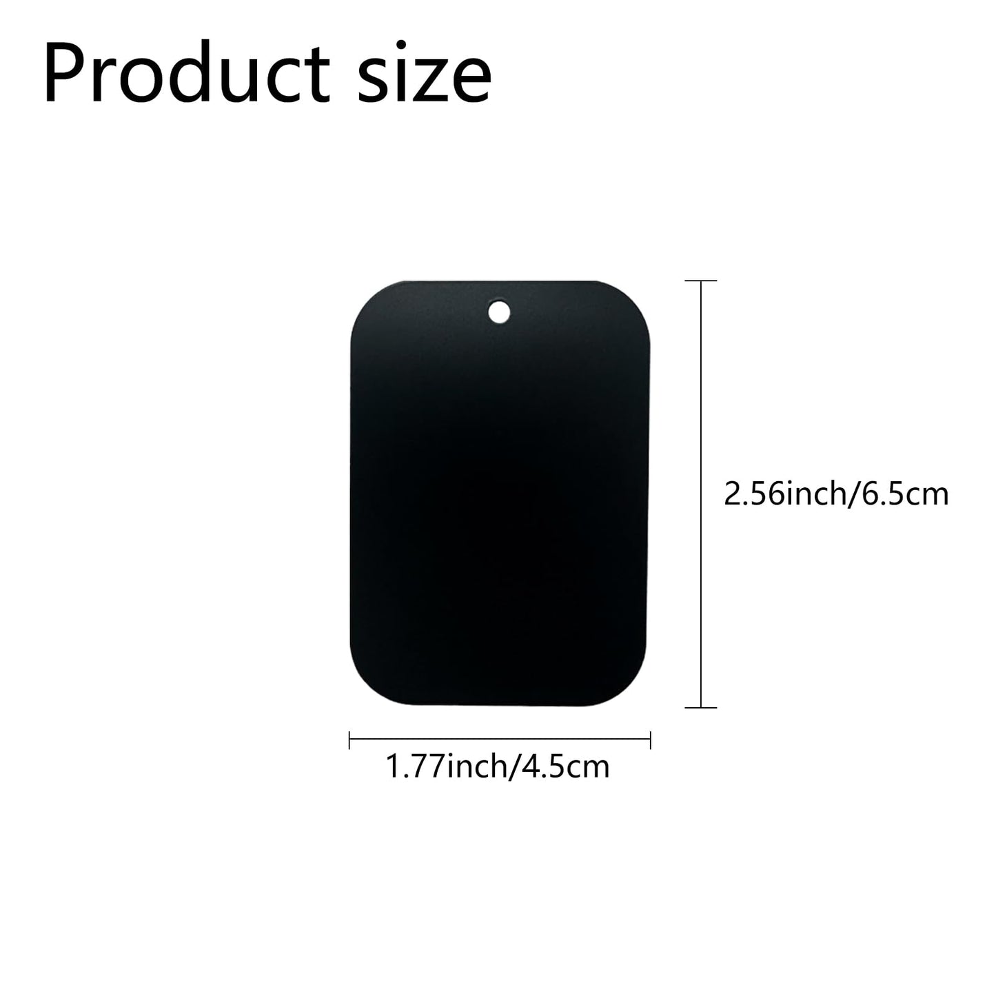 GDMINLO Mount Metal Plate?8Pack? for Magnetic Car Mount Phone Holder with Full Adhesive for Phone Magnet, 8X Rectangular (Black)