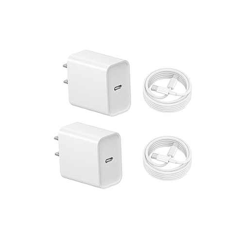 i Phone16/15 Fast Charger,2 Pack Type C Wall Charger Block with 6FT Cable for iPhone 16/15 Pro Max,AirPods Pro,iPad Pro (6FT Cable)