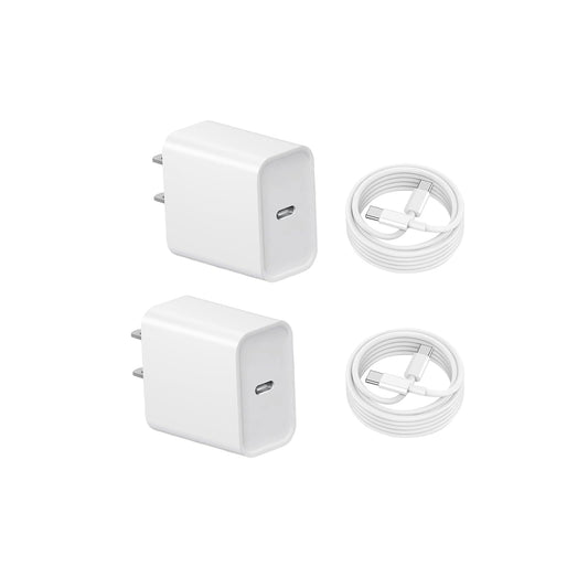 i Phone16/15 Fast Charger,2 Pack Type C Wall Charger Block with 6FT Cable for iPhone 16/15 Pro Max,AirPods Pro,iPad Pro (6FT Cable)