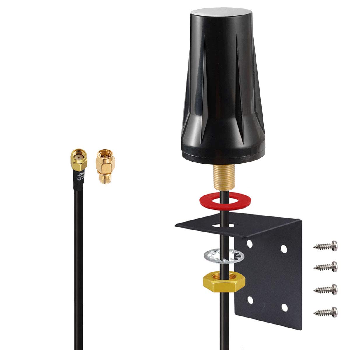 4G LTE Cellular Trail Camera Antenna with 10ft Low Loss Thicker Cable for Spypoint Flex Link Micro EVO Stealth Cam Tactacam Reveal X PRO Muddy