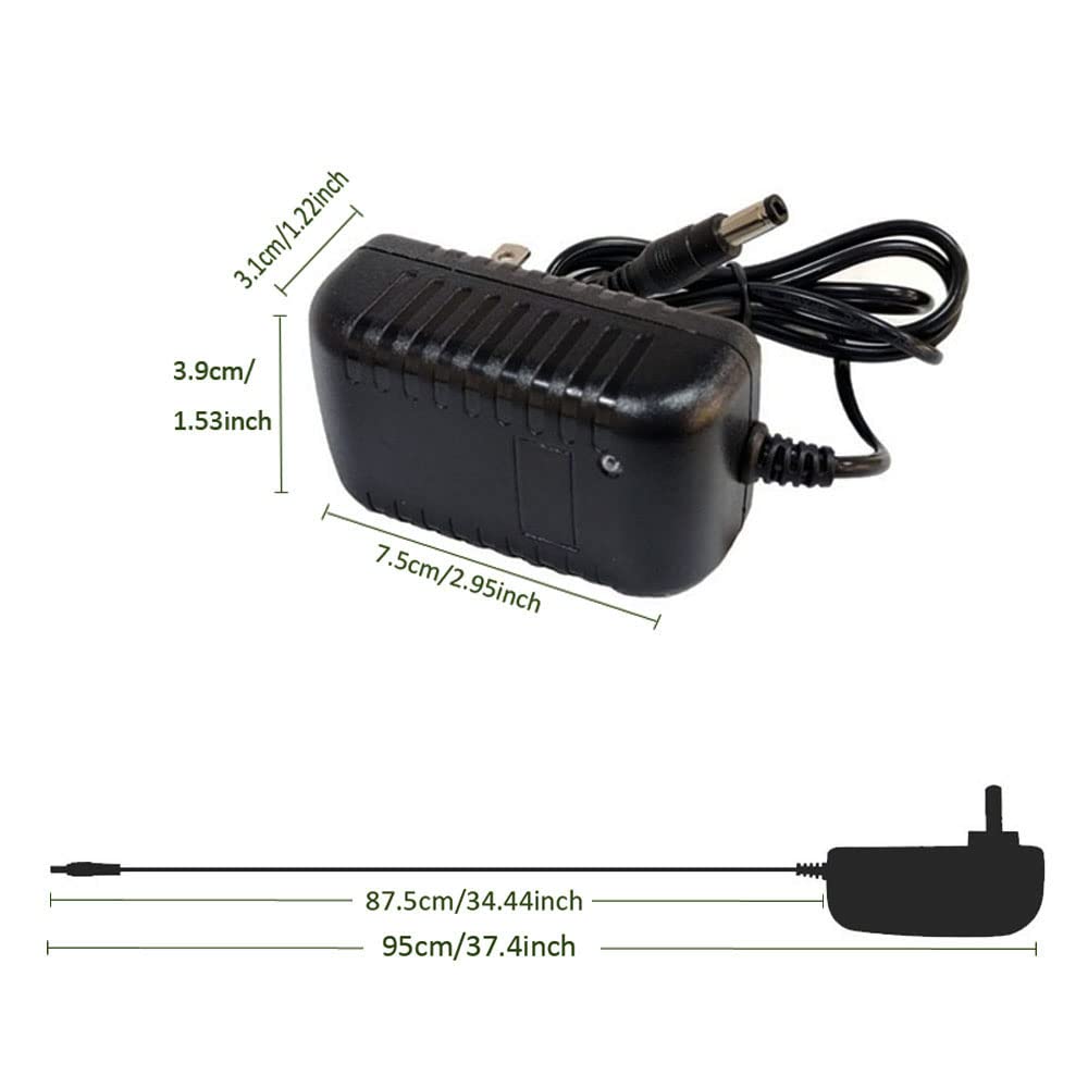 NC 9V 2000mA Power Supply 100-240V AC to 9Volt DC 2A Switching Supply Power Adapter 5.5 X2.52.1mm US Plug AC Adapter Transformer Wall Adapter, Black
