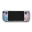 MightySkins Carbon Fiber Skin Compatible with Valve Steam Deck - Pastel Wave | Protective, Durable Textured Carbon Fiber Finish | Easy to Apply…