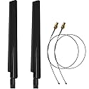 10dBi 2.4GHz 5GHz 5.8G Dual Band WiFi RP-SMA Male High Gain Antenna & MHF4 to RP SMA Female Cable Antenna for NGFF M.2 AX200 9260 WiFi Card Wireless