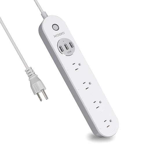 XODO WP4 Smart Power Strip - WiFi Surge Protector with 3 USB Ports and 4 Outlets - App Controlled Appliance - Time Schedule - No Hub Required