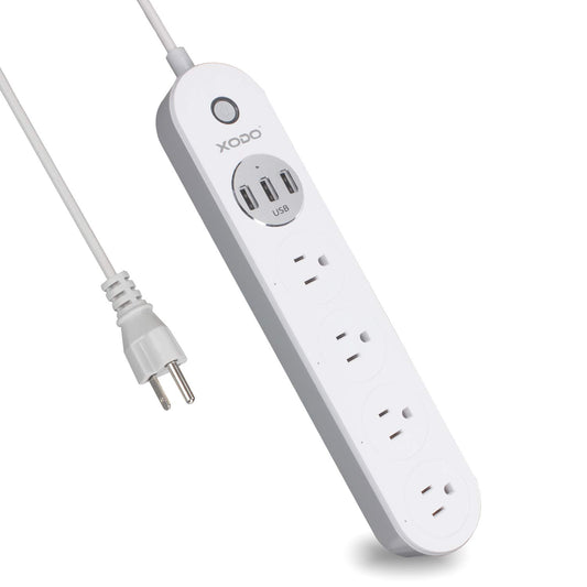 XODO WP4 Smart Power Strip - WiFi Surge Protector with 3 USB Ports and 4 Outlets - App Controlled Appliance - Time Schedule - No Hub Required