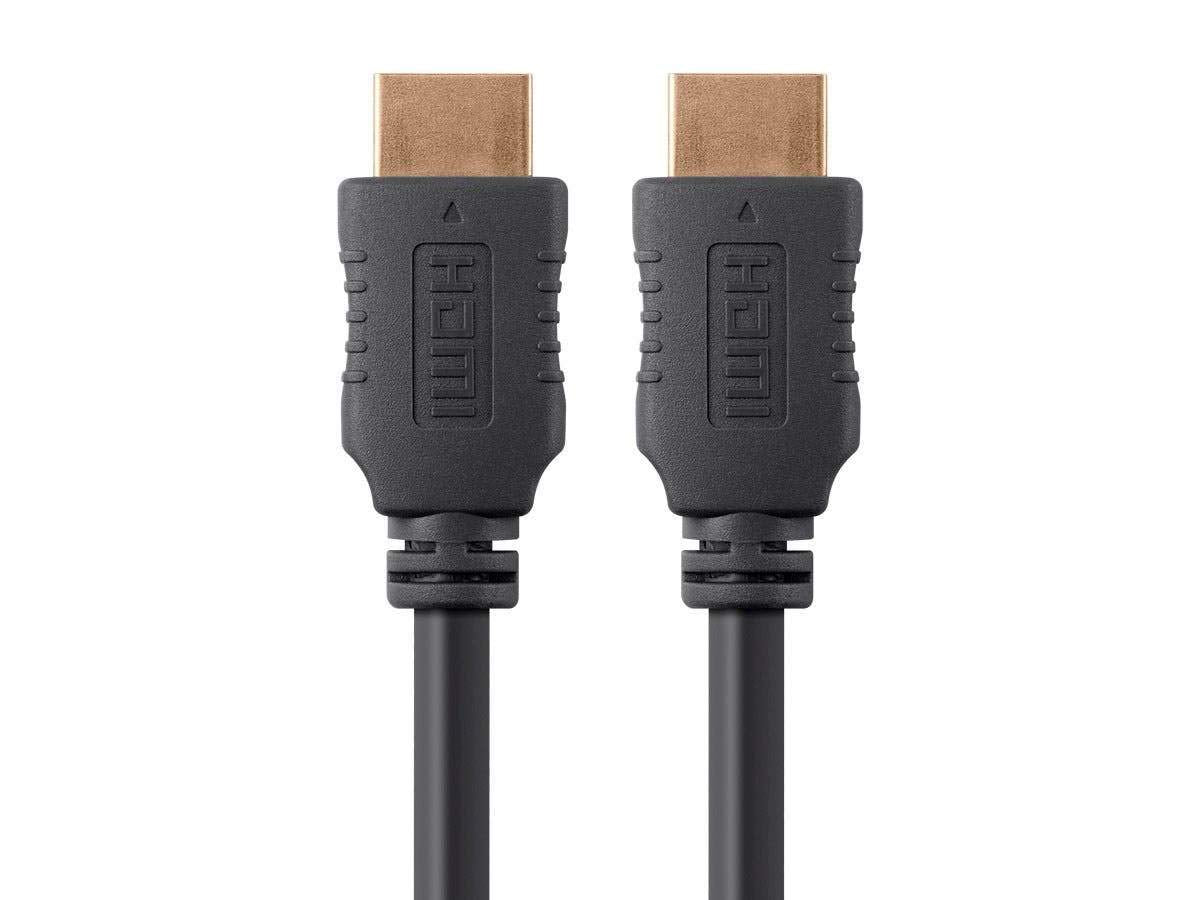 Monoprice 4K High Speed HDMI Cable - HDMI 2.0, 4K@60Hz, HDR, HDR10, Dolby Vision, 18Gbps, YUV 4:4:4, 28AWG, With Ferrite Cores, 15 Feet, Black (1