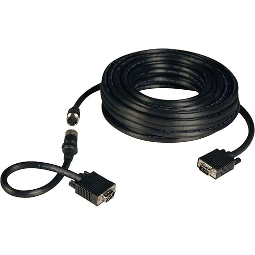 Tripp Lite VGA Coax Monitor Easy Pull Cable , High Resolution cable with RGB coax (HD15 M/M) 50-ft.(P503-050)