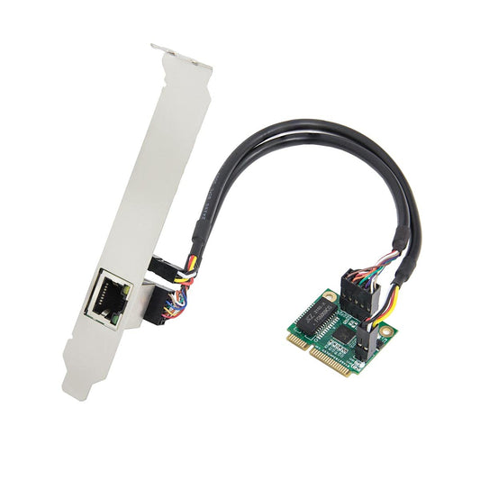 IO CREST 2.5 Gigabit Ethernet Mini PCI-E Network Controller Card 10/100/1000/25000 Mbps RJ45 LAN Adapter Converter for Desktop PC,SI-MPE24073