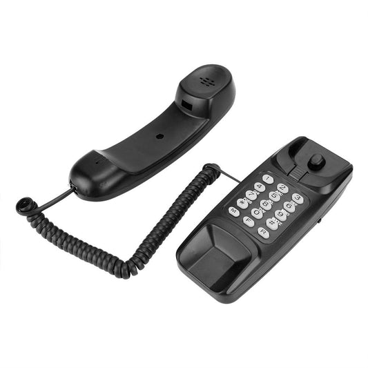 Serounder Corded Landline Phone, Wired Desktop Fixed Telephone with Last Number Redial, Flash/Mute Function, Big for Home Office Kitchen(Black)