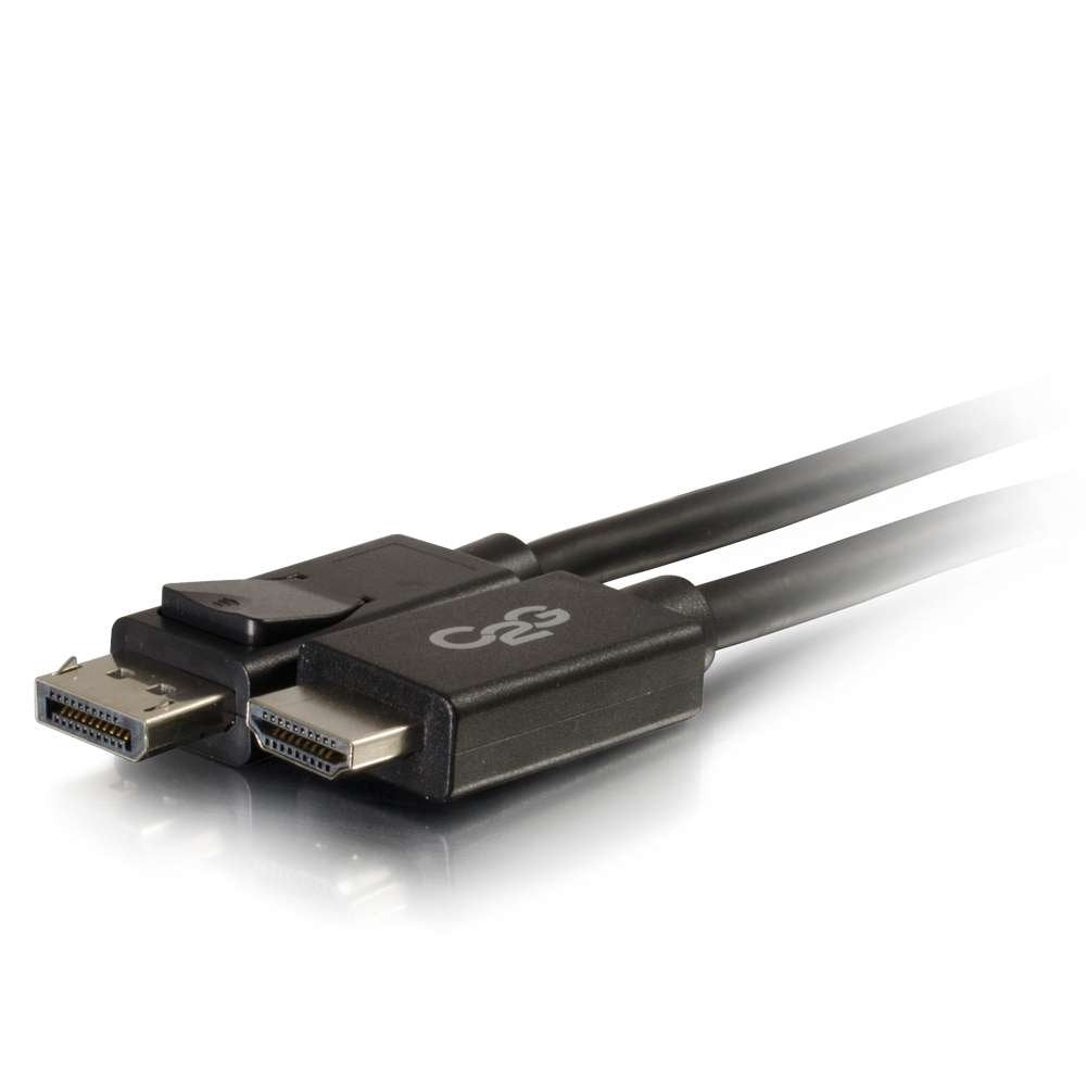 C2G Legrand DisplayPort to HDMI, Male to Male Displayport Cable, Black DisplayPort Cable, 6 Foot Digital Display Cable, 1 Count, C2G 54326