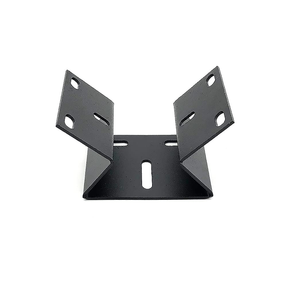 CCTV Video Surveillance Camera Mounting Bracket Vertical Wall Corner Right Angle Plate Supporting Holder Crane Metal Black White (Black Mount)