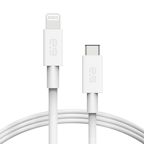 PureGear USB C to Lightning Cable (3 ft, White), MFi Certified Cable for iPhone 14 Pro Max/14/13 Pro Max/13/12 Pro Max/12/11 Pro…