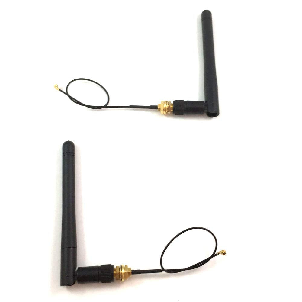 CENXIFJUDZ 433mhz Antenna 3dbi Hotspot rp-SMA Male Connector with UFL ipx to rp-SMA Female Pigtail Antenna WiFi Cable 15cm ?Pack of 2 ?