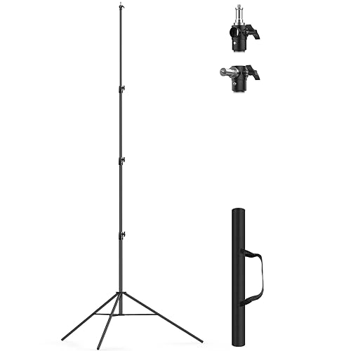 13.1' Heavy Duty Light Stand Photography, Sdfghj 157.2in/4m Adjustable Metal Professional Sky High Tripod with Air Cushioned with 1/4"& 3/8" Screw