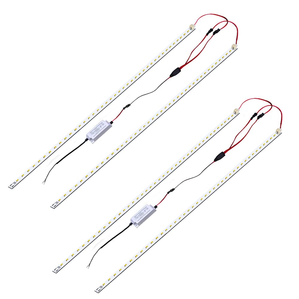 jimwhen 2Pack 4FT Magnetic LED Troffer Retrofit Kit, 2x4 FT, 36W, 5000K Daylight White, Super Bright 5400LM, 0-10V Dimmable, T8 T10 T12 Fluorescent