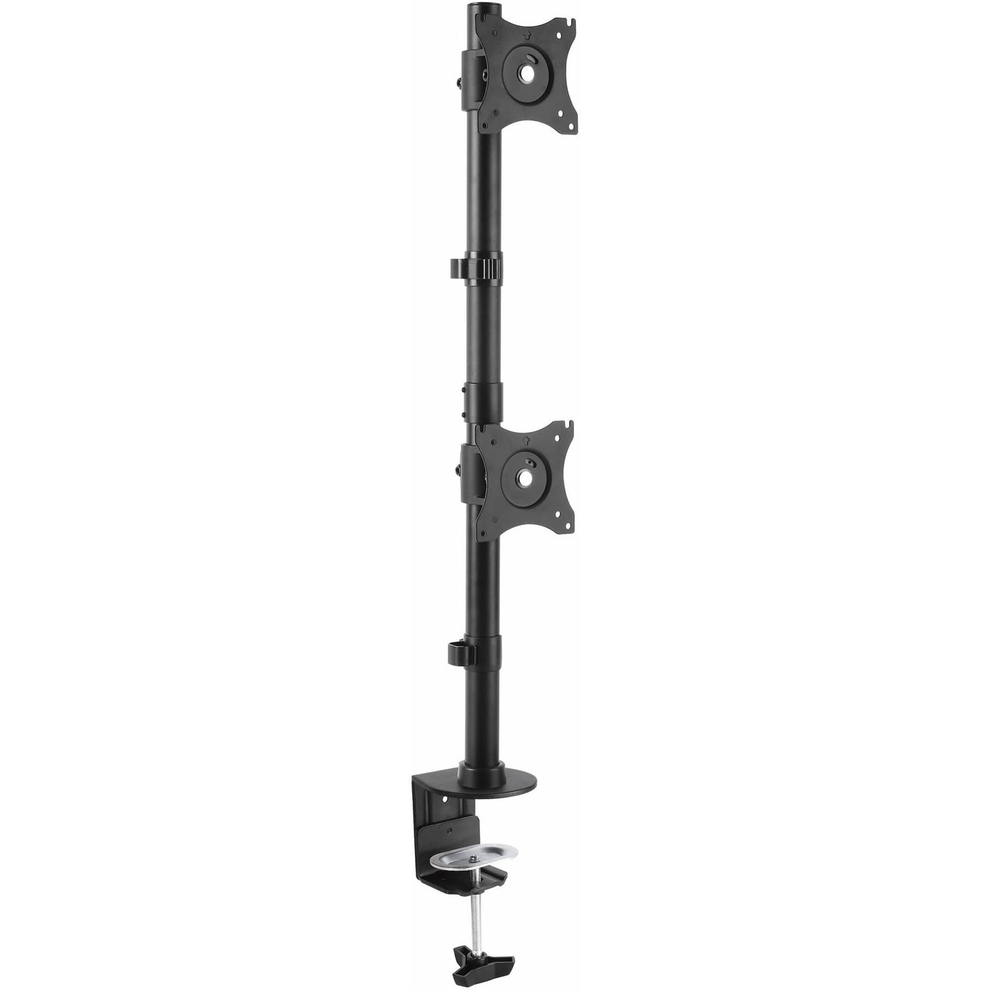 StarTech.com Vertical Desk Mount Dual Monitor Arm - for Monitors 13 to 27 - Adjustable - Desk Clamp/Grommet-Hole Mount - Dual VESA Monitors - Black