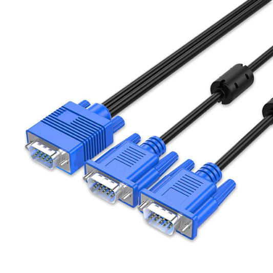 IT OSAYDE 9.8ft VGA SVGA HD Cable Male-to-Male Video Cable One-to-Two Split Screen Supports 1080P Full HD, Suitable for Projectors, HDTVs, Monitors