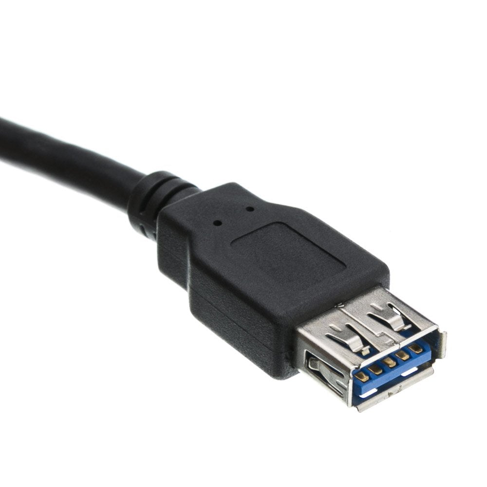 CableWholesale 10 feet USB 3.0 Extension Cable, Black, Type A Male/Type A Female Plug, A Male to A Female Super Speed USB Extension Cable, USB