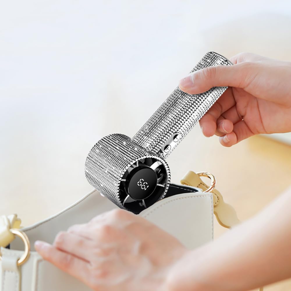 Fussybussy Portable Full Diamond Handheld Turbo Fan