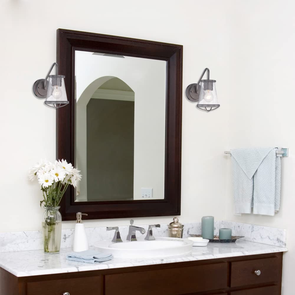 DESIGNERS FOUNTAIN Darby 1-Light Wall Sconce, Weathered Iron, 87001-WI