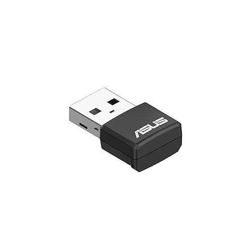 ASUS AX1800 Dual-Band AX1800 WiFi 6 Nano USB Adapter, Plug and Play, WPA3 Network Security, 5GHz Frequency Band, Compatible with Windows® 10 & 11, TAA