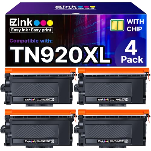 TN920XL Toner Cartridge for Brother TN920 for HL-L6210DW(4 Black with Chip)