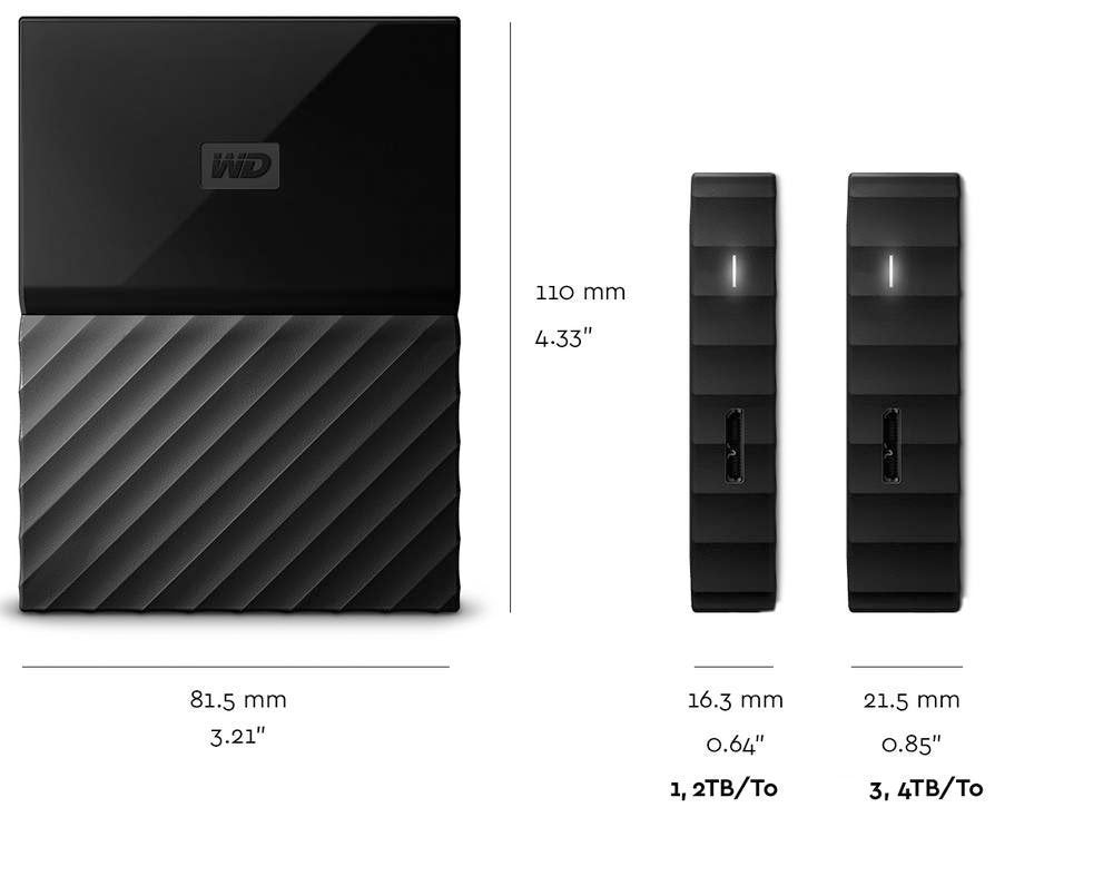 WD 3TB White My Passport Portable External Hard Drive - USB 3.0 - WDBYFT0030BWT-WESN