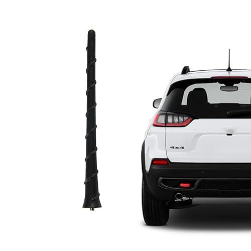 8 Inch Radio Antenna for 2014-2023 Jeep Cherokee & 2018-2025 Jeep Compass, | Car Wash Proof, Flexible Rubber Antenna Mast | Durable Roof Antenna |