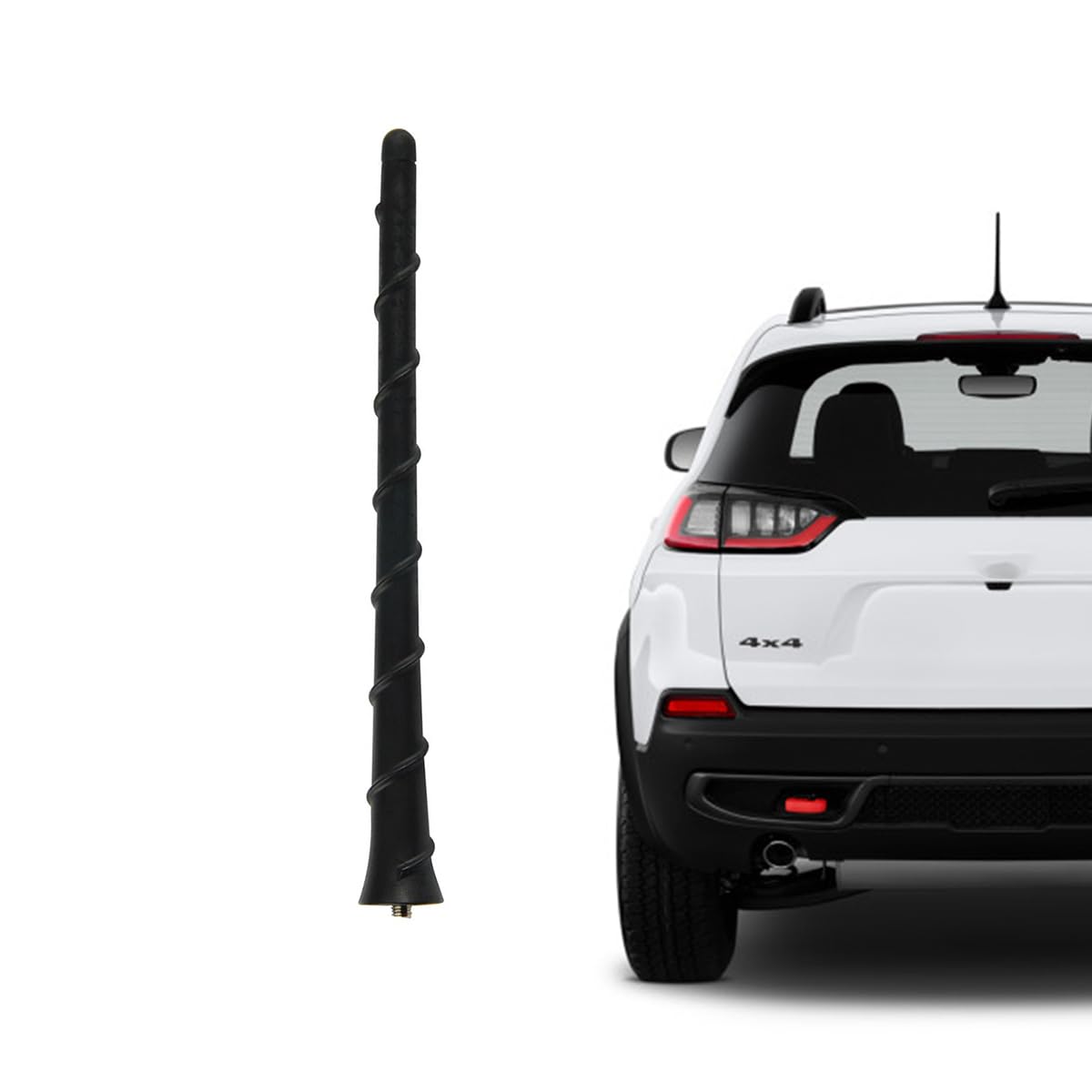 8 Inch Radio Antenna for 2014-2023 Jeep Cherokee & 2018-2025 Jeep Compass, | Car Wash Proof, Flexible Rubber Antenna Mast | Durable Roof Antenna |