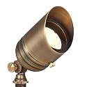 VOLT Fat Boy 12V Brass Outdoor Spotlight (Bronze) with 5W 2700K Warm White 400 Lumen MR16 LED Bulb for Low Voltage Landscape Lighting of Yard, Lawn