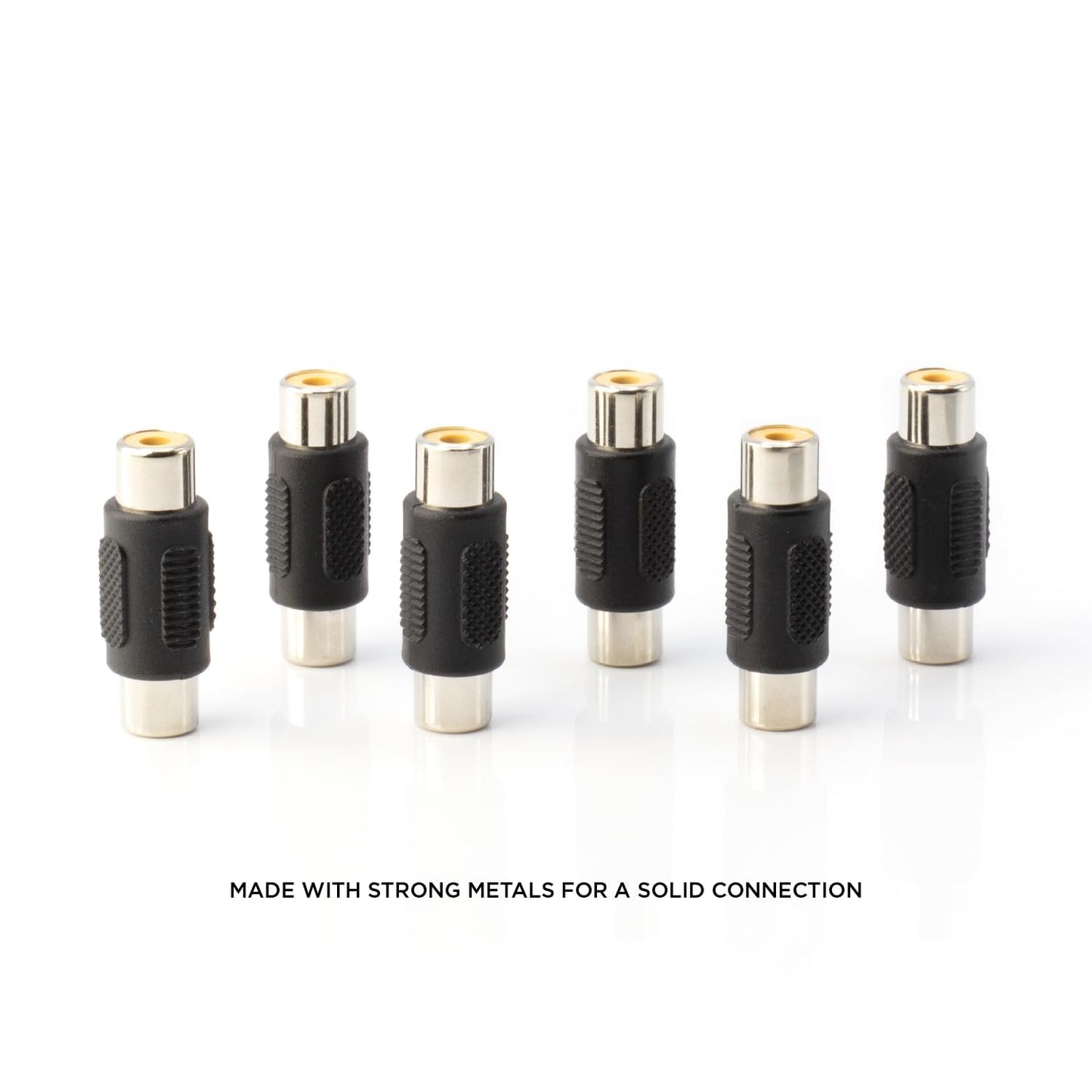 THE CIMPLE CO Female-to-Female RCA Couplers - Barrel Connectors to Adapt and Extend A/V Cables - RCA Cable Unions for Audio, Video, Composite