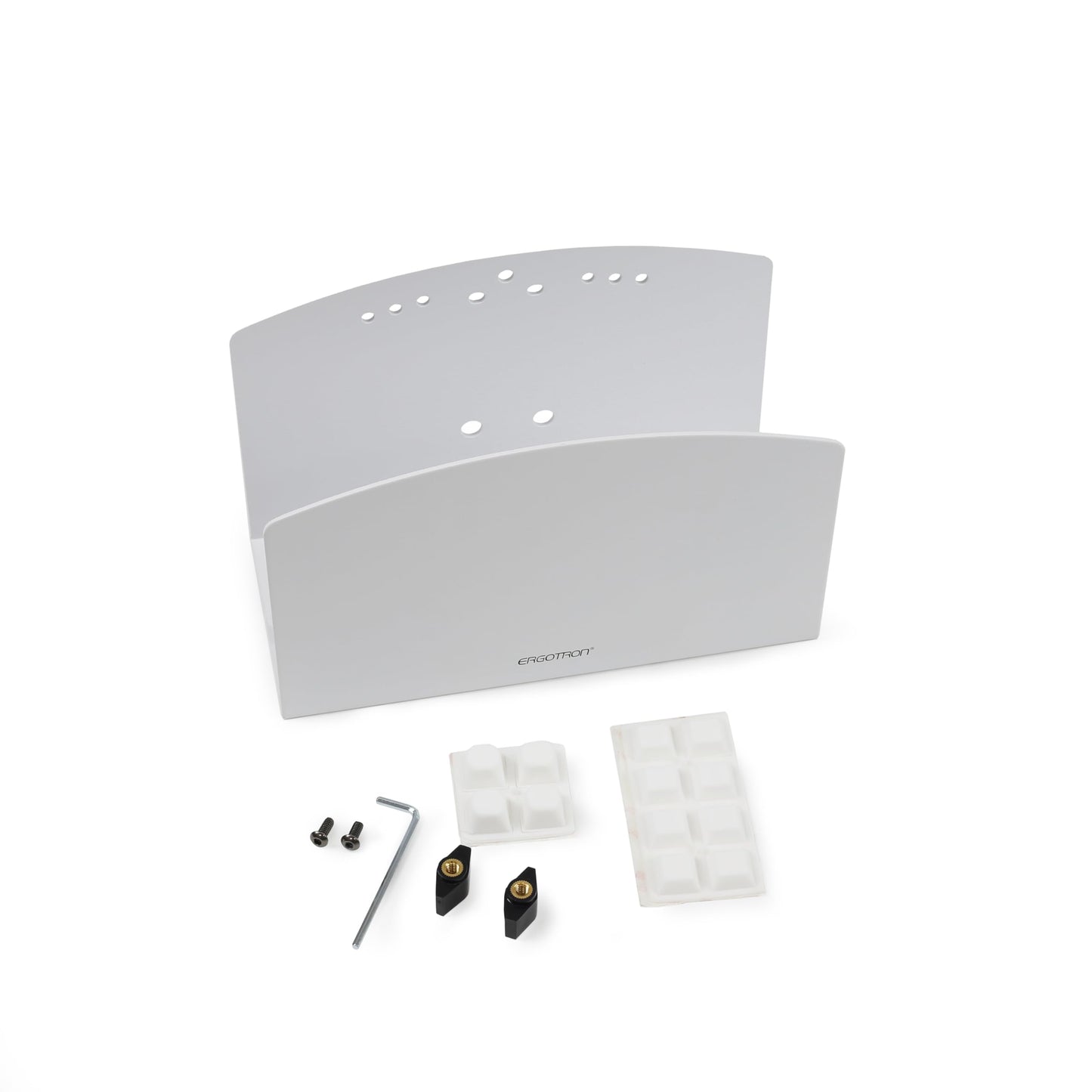 Ergotron - Vertical Small CPU Holder - Add-on for VESA Monitor Arms, Neo-Flex Rolling Carts or Wall Tracks - Small, White