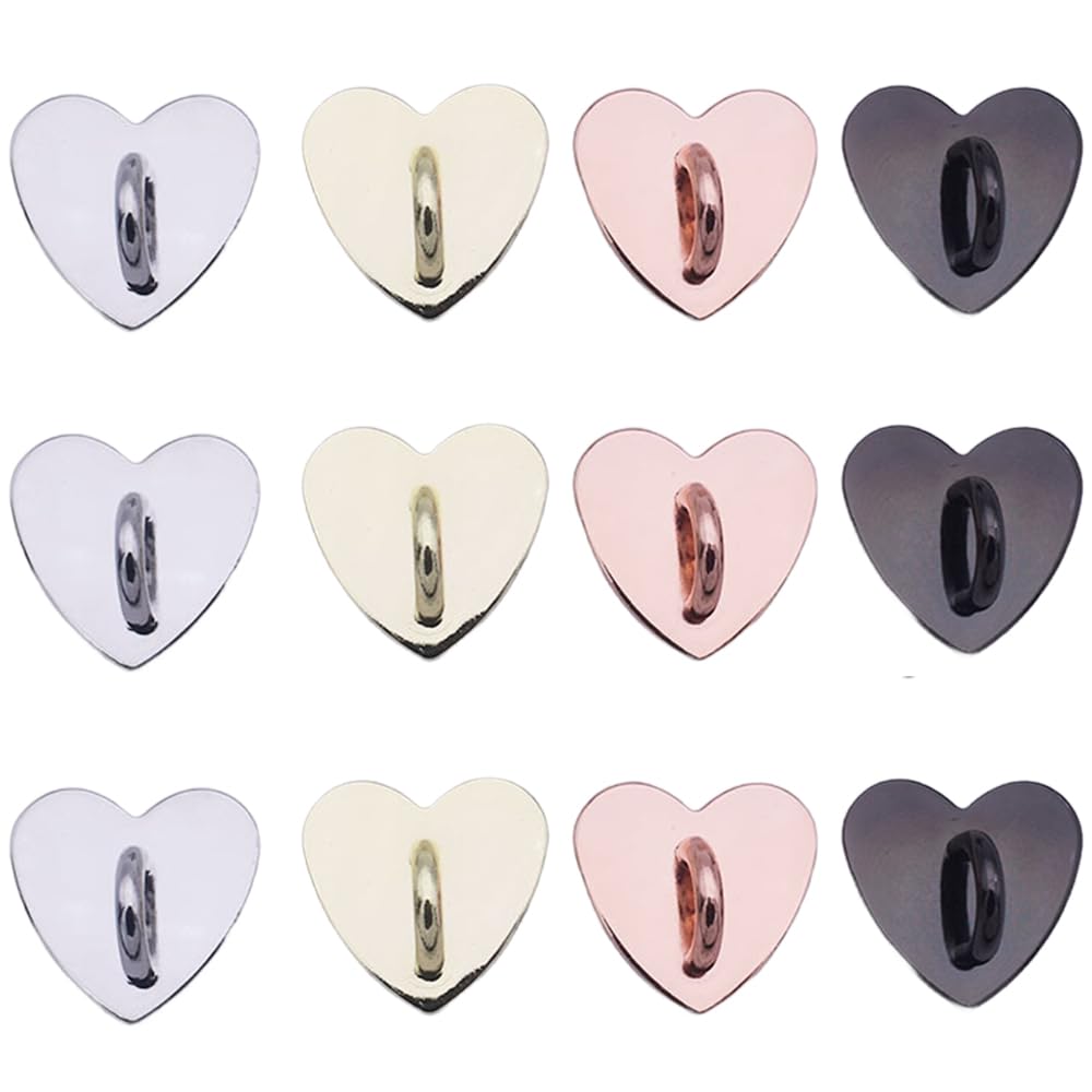 Wvapzwr 12Pcs Phone Charm Hook,Finger Ring Loop Stand for DIY Hanging, Heart Phone Holder,Adhesive Phone Finger Grip Loop Stand Metal Phone Charm