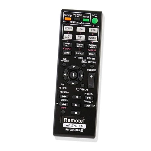 New - RM-ADU078 AV Remote Control for Sony Home Theater DAV-TZ710 HBD-DZ170