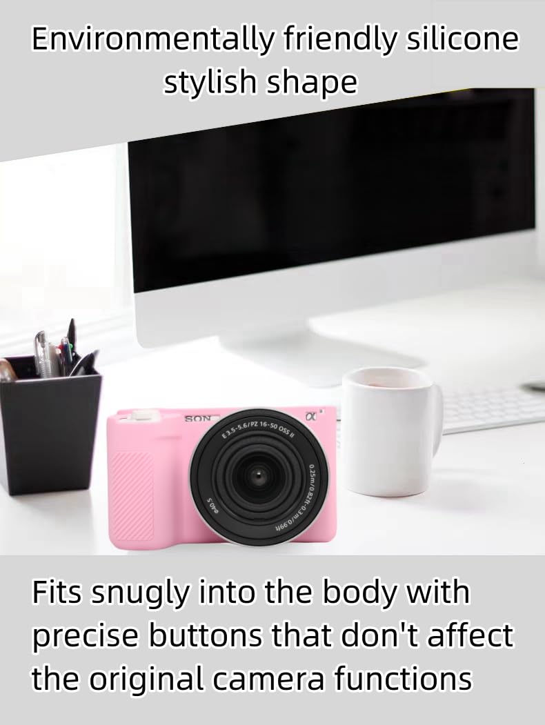 SZHSYJY Camera Case for Sony ZV-E10 II/ZV-E10M2 Digital Camera,ZV-E10 II Soft Silicone Protective Bag,Anti-Scratch Slim Fit Soft Sleeve with ZV-E10 II