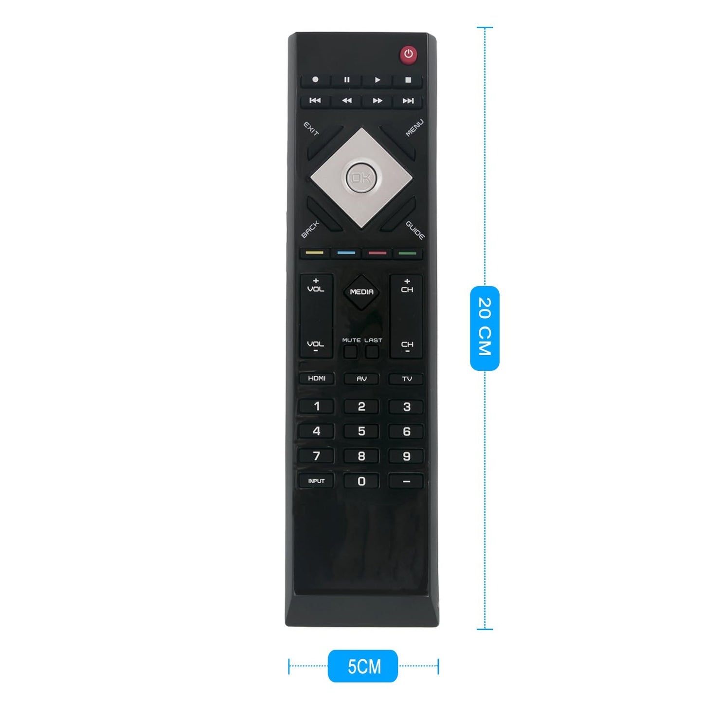 VR15 Remote Control Replace fit for VIZIO TV E320VL E320VP E321VL E370VL E371VL E420VL E420VO E421VL E421VO E470VL E470VLE E551VL