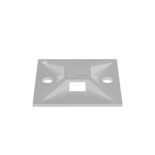 Panduit ABM2S-AT-C Cable Tie Mount, Adhesive Backed, High Temperature, 4-Way Mount, ABS, White (100-Pack)