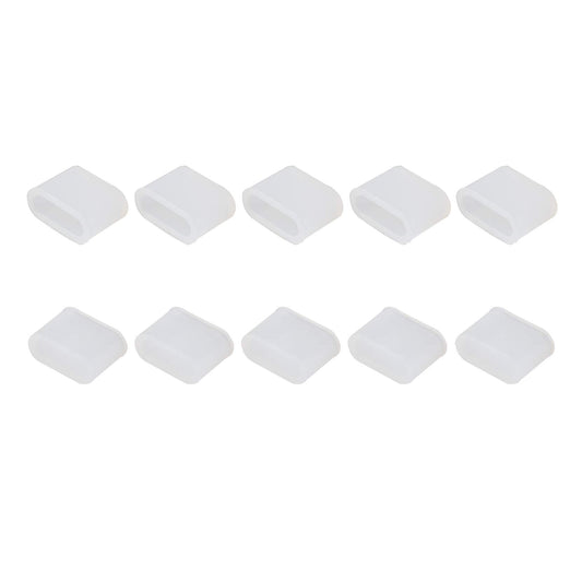 Futheda 10PCS Silicone USB 3.1 Type C Male Interface Port Plug Cover Stopper Anti Dust Cap Protector - Clear