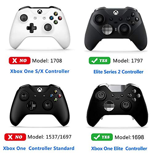 Metal D-Pads, Paddles Hair Trigger Locks Replacement for Xbox One Elite Controller Series 2 & Series 1 (Gold)