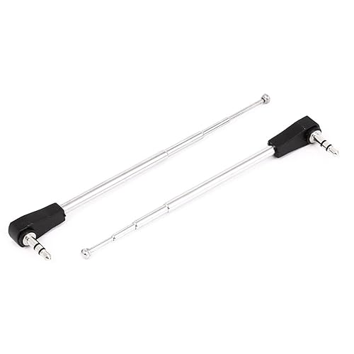 uxcell Telescopic Radio Antenna, 3.5mm Male Jack Phone AM FM Radio 4 Sections Telescoping Antenna Aerial for Portable Radio Stereo Receiver for Home