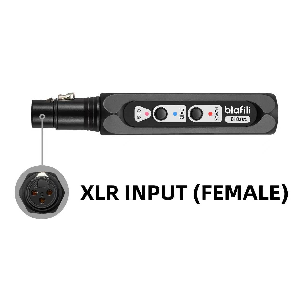blafili Bicast Bluetooth Audio Transmitter with XLR & USB-C Inputs for Mixers & PA Systems, Sends Audio to 2 Bluetooth Speakers or Receivers, aptX