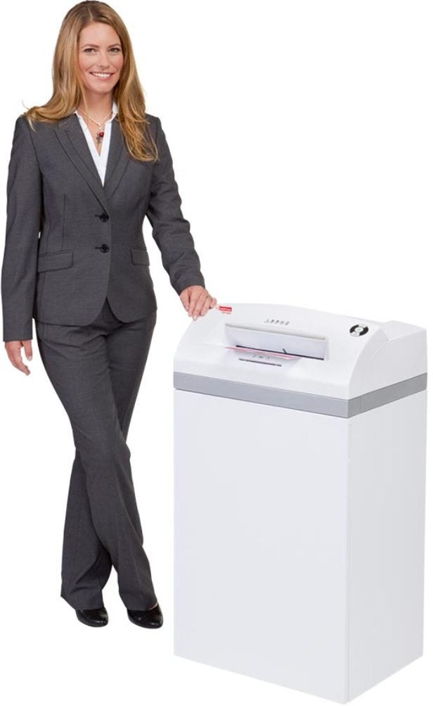 Intimus 227154S1 Model 120CC3 Cross Cut Paper Shredder; Shreds 21-25 Papers per Pass; Accepts Paper Clips, Staples, Credit Cards, Floppy Disks