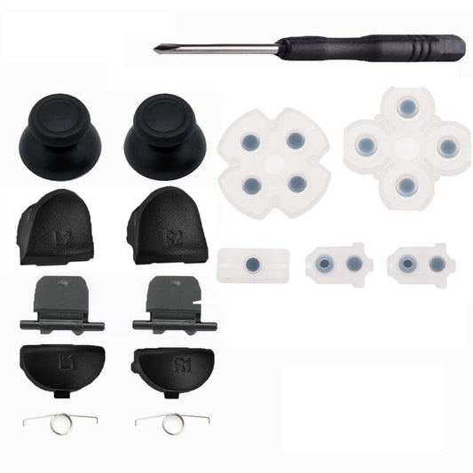 Replacement Controller L1 R1 L2 R2 Trigger Buttons with Rubber Pad for PS4 Controller Analog Stick Conductive Rubber Repair Parts (JDS JDM 030)